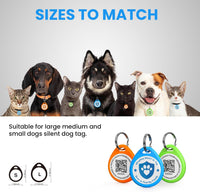 QR Code Cat Tags Personalized Small, Real-time Alerts, Pink – Essentials for Cats - 3 Pack Blue&orange&green / Large-1.2"*1.4" - image 3