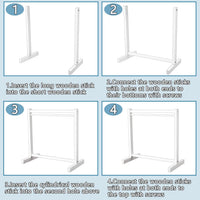 1 Set Doll Garment Rack with 10 Pcs Hangers Clothes Organizer - White / 11 - image 3