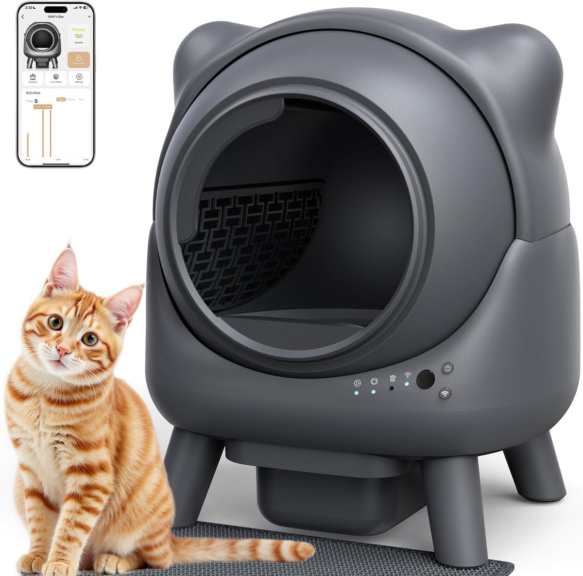 Automatic Litter Box, FEELNEEDY Self Cleaning Litter Box - Self-Cleaning Cat Litter Boxes