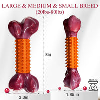 Tough Dog Toys for Aggressive Chewers: Beef Flavored Long Lasting Dog - 1 PC-Peanut Butter-Orange - image 4