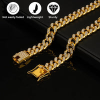 Gold Dog Chain Diamond Gold Chain Dog Collar Walking Metal - Gold / 10inch - image 3