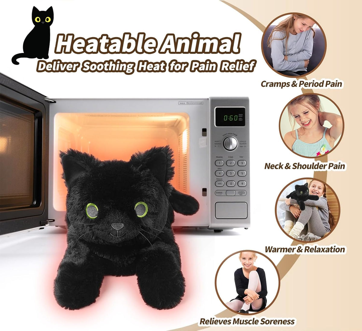 Highland Cow Stuffed Animals - Black Cat - image 3