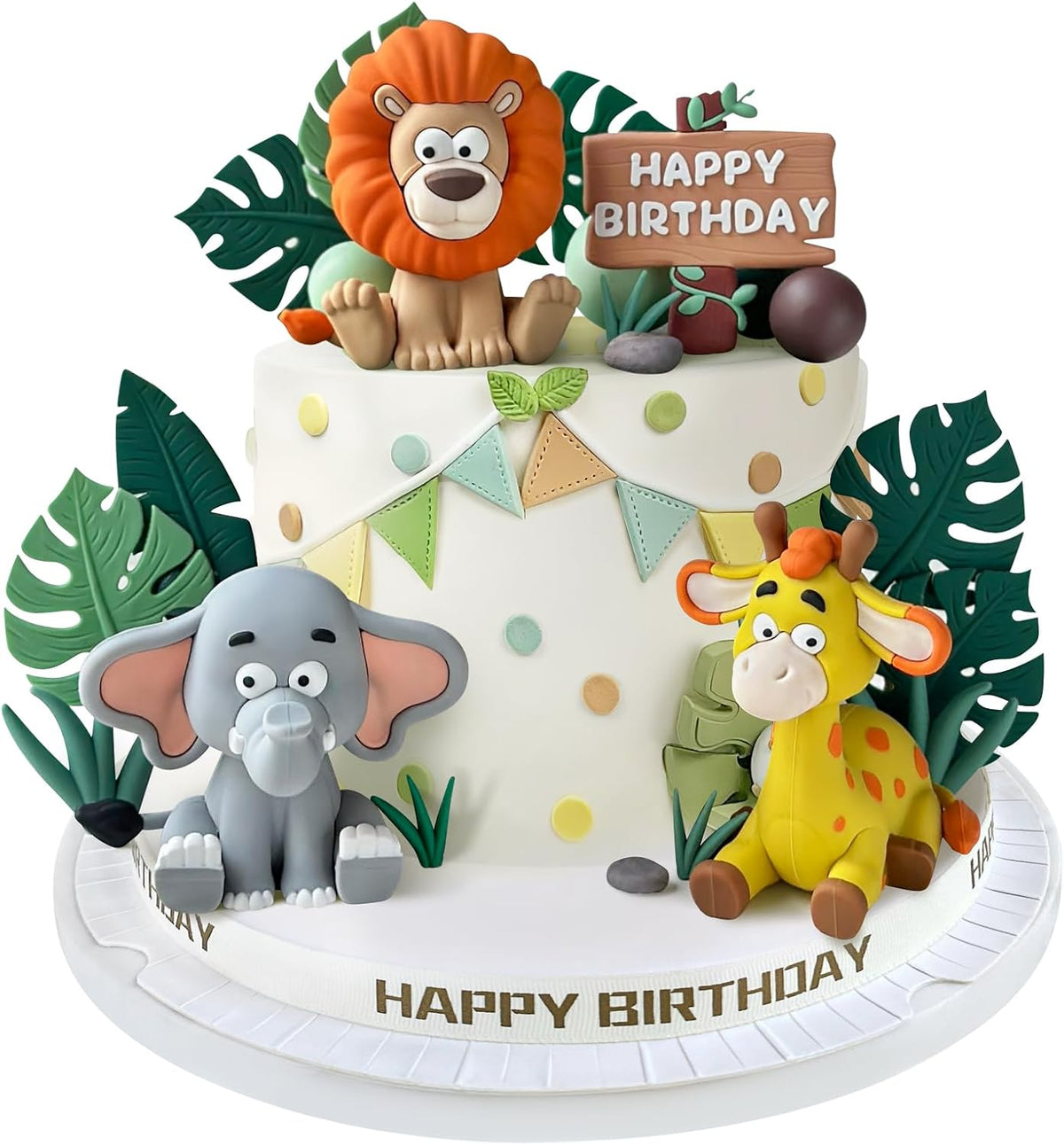 19pcs Safari Animal Cake Topper - Jungle Wild Style