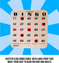Regal Bingo Bulk Bingo Cards with Sliding Windows - Woodgrain / 50 Cards - image 4