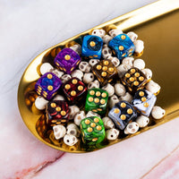 36 Pieces 16mm Marble D6 Dice 6 Sided Dice Set Round Corner Board - image 4