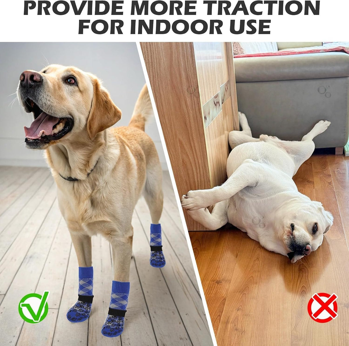 EXPAWLORER Dog Socks for Hot Pavement Summer to Prevent Licking Paws - Small / Blue - image 3