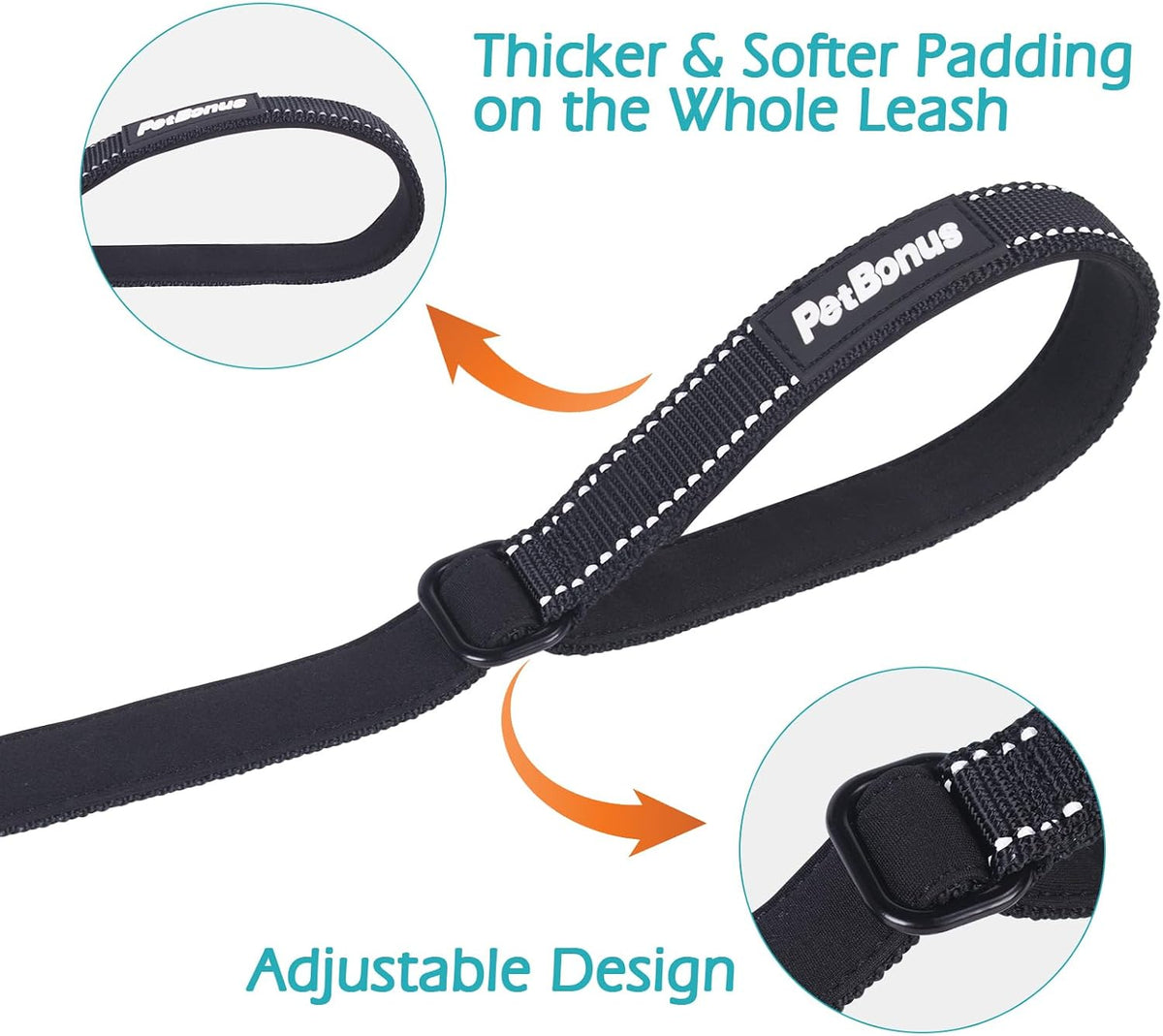 PetBonus Dog Leash Wrist Strap with Lockable Clip for Dog Retractable - Black / 1 Pack - image 3