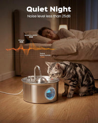Cat Water Fountain Stainless Steel: Pet Water Fountains for Cats - Cat Fountain - image 3