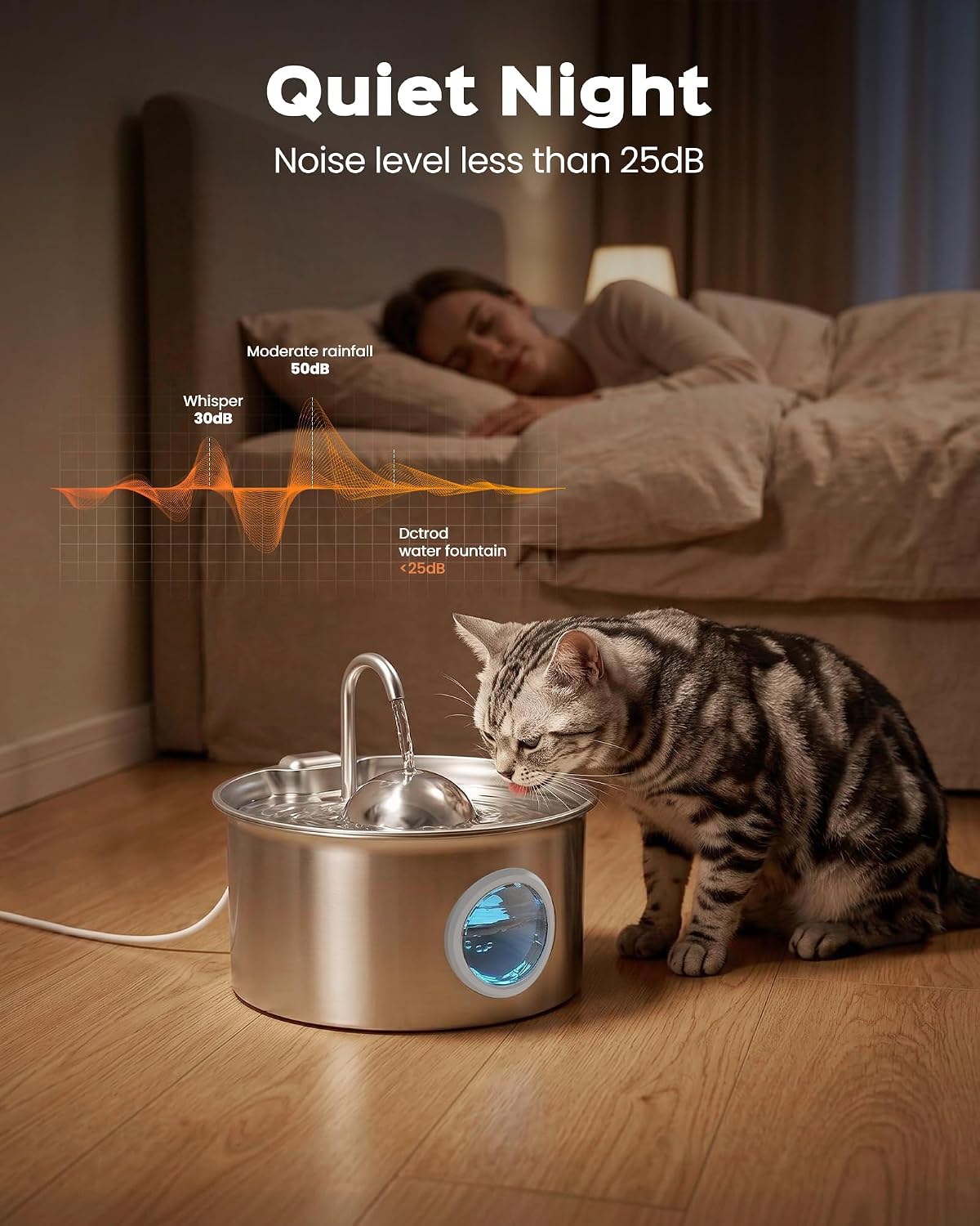 Cat Water Fountain Stainless Steel: Pet Water Fountains for Cats - Cat Fountain - image 3