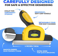 DakPets Stainless Steel Deshedding and Dematting Tool - Yellow - image 3
