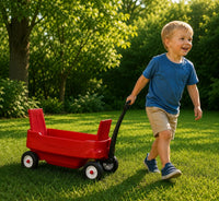 Quadrapoint Hub Cap compatible with Popular Red Wagon Brand Plastic - Red - image 3