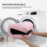KSIIA Washable Dog Bed Medium Size Dog Crate Bed Plush Pet Mat - Pink / 23.0"L x 18.0"W x 3.0"Th - image 2