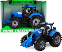 ToylandⓇ Friction Powered Farm Tractor with Opening Bonnet - Blue