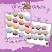 Jovial & Joyful kids paint by number kit with three framed animal canvases and paint pots - view 17