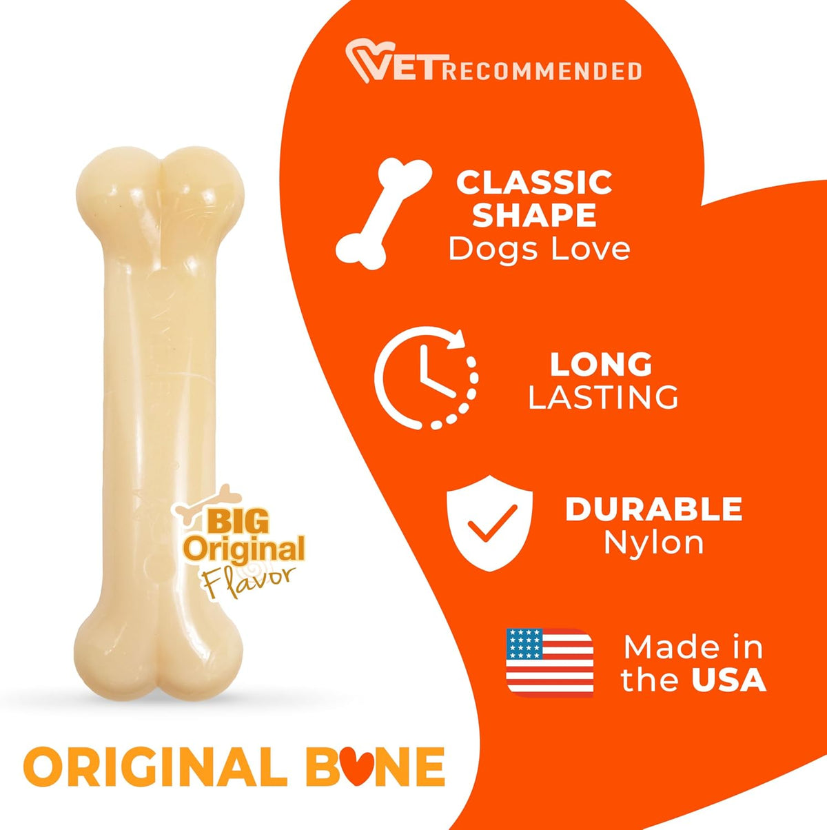 Nylabone Power Chew Original Bone Dog Chew Toys - Original / Medium - image 3