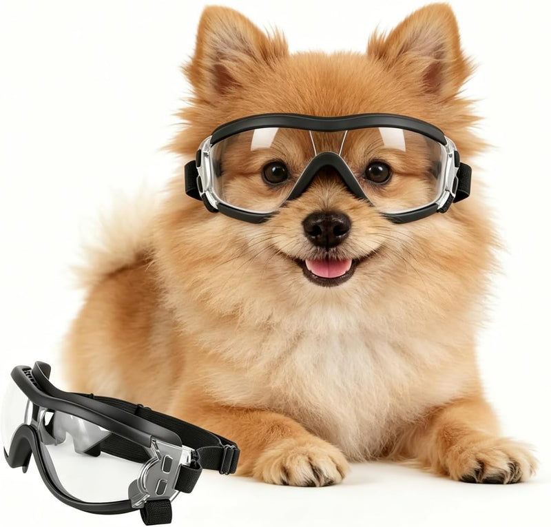 Clear Dog Goggles for Small Dogs - Tactical Clear / Small