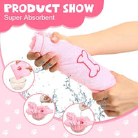 Chumia 4 Pcs Dog Towels for Drying Dog Puppy Bulk Microfiber Absorbent Paw Towel Pet Bathing Supplies Quick Drying for Medium Cats Pets Shower(55 x 28 Inch,Light Pink, Light Blue)