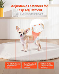 VEVOR Disposable Dog Diapers, Super Absorbent Female Dog Diapers, 360° Leak-Proof Female Doggy Pet Diaper with Wetness Indicator for Heat Period, Training, Incontinence - M, 96 Count (2 Packs of 48)