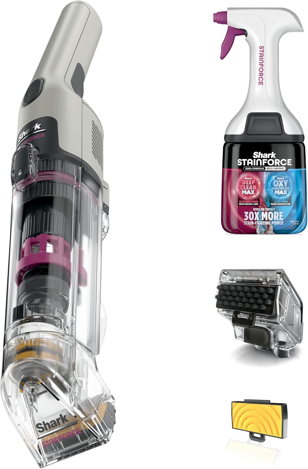 Shark StainForce Cordless Stain, Odor & Urine Remover, 2 Tools - Beige