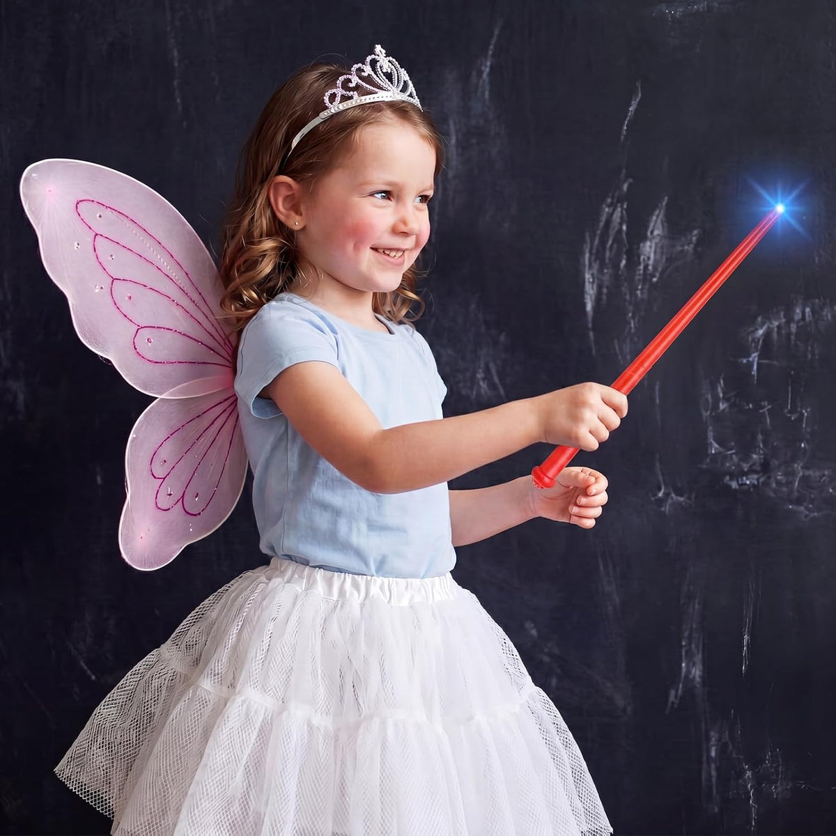 Skylety three light up magic wands in pink, purple and blue - view 21