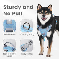 Pawaii No Pull Dog Harness with Pet ID Tag, Reflective Vest – Essentials for Dogs - XL (Chest: 32"-38" ) / Denim Blue - image 2