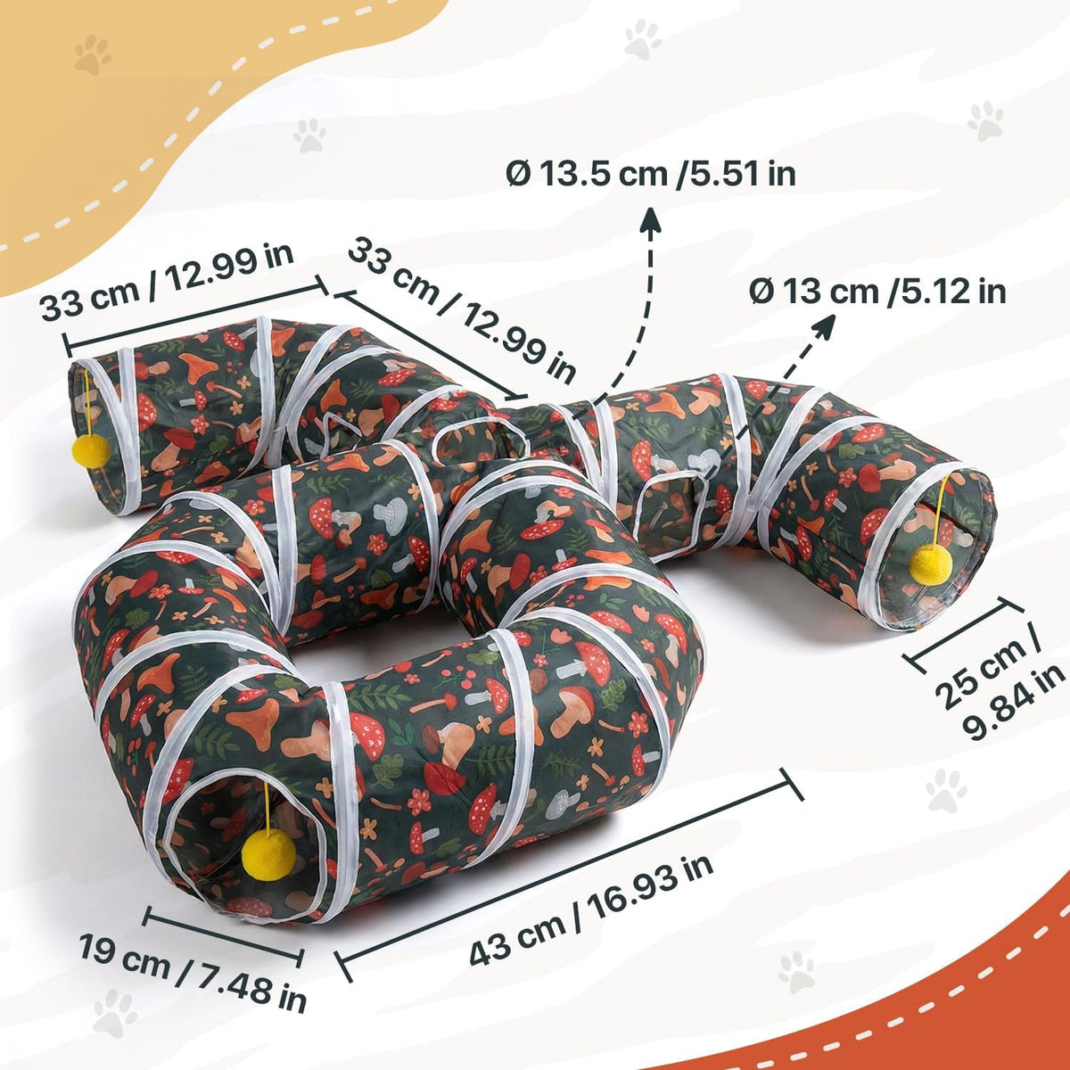 Cat Tunnel for Indoor Entertainment - Octopus-shaped - image 2