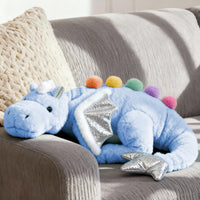 ARELUX Large 36in Cute Dragon Stuffed Animals Plush Toy Soft Matcha - Sky Blue / 36inch