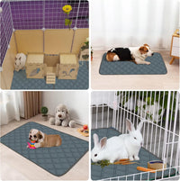 4 Pack Guinea Pig Cage Liners Washable Guinea Pig Bedding Reusable - Dark Grey / 48" x 24" (2 Pack) - image 3