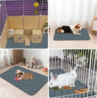 4 Pack Guinea Pig Cage Liners Washable Guinea Pig Bedding Reusable Waterproof Super Absorbent Guinea Pig Pee Pads Anti Slip Mat for Small Animals Rabbit Hamster Rat -28 x 14 Inch
