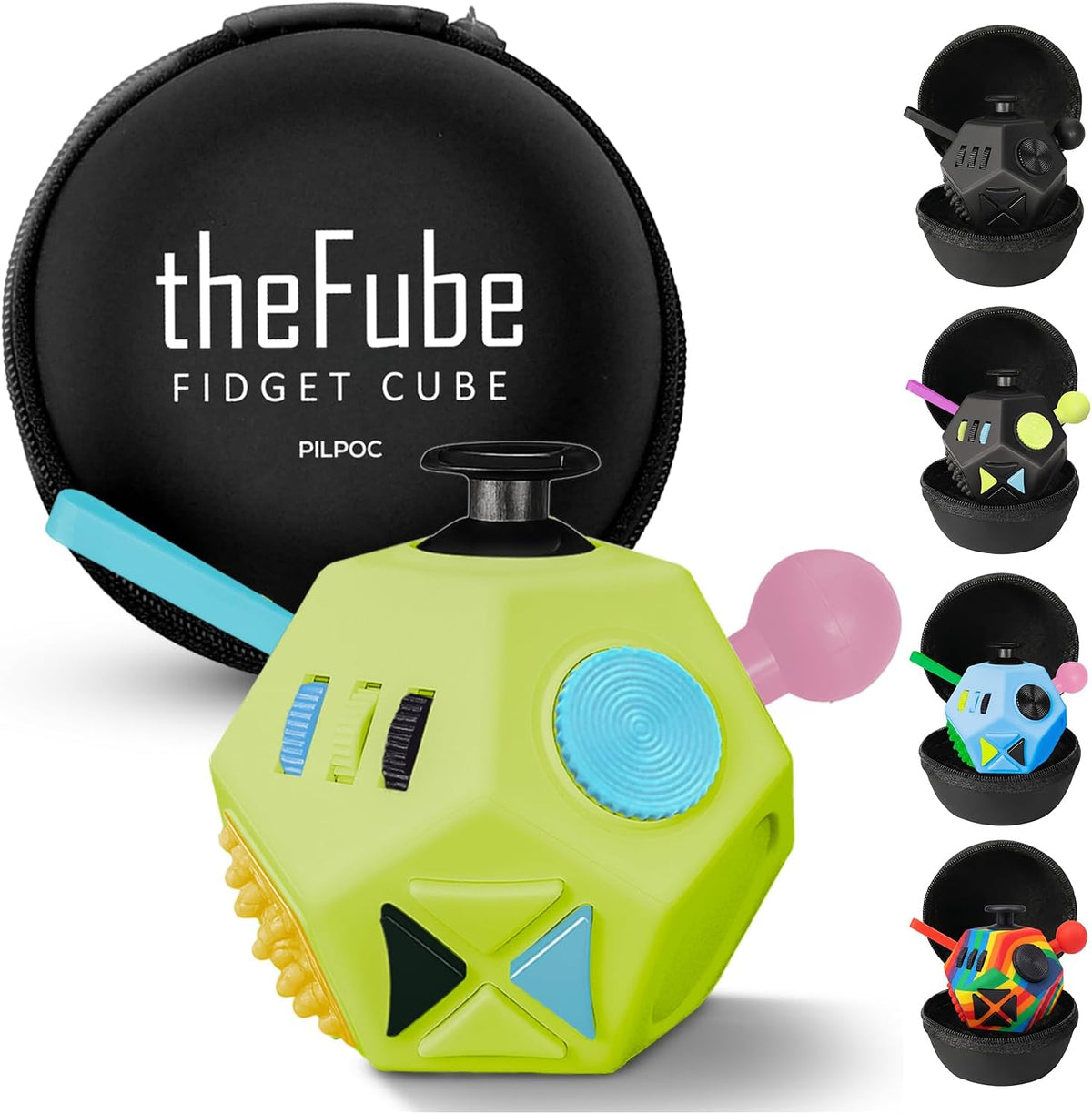 PILPOC theFube Fidget Cube - Green & Mix