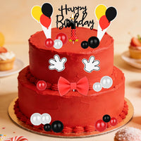ZSMKJIAYE 25 piece racing cake topper set, red white black with number 3 candle - view 11