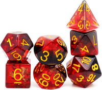 Haxtec Light Green DND Dice Set - Red Black - image 2