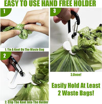 2Packs Dog Waste Bag Dispenser Pet Poop Bags Holder for Doggie Waste Bags Dispensers Soft Fabric Zipper Small Doggy Puppy Pouch for Leash Accessory Attachment with Carrier (Black & Purple)