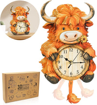 Halloween 3D Puzzles for Adults Halloween Puzzle Clock Adult Craft – Fun for Kids & Family - Highland Cow Clock