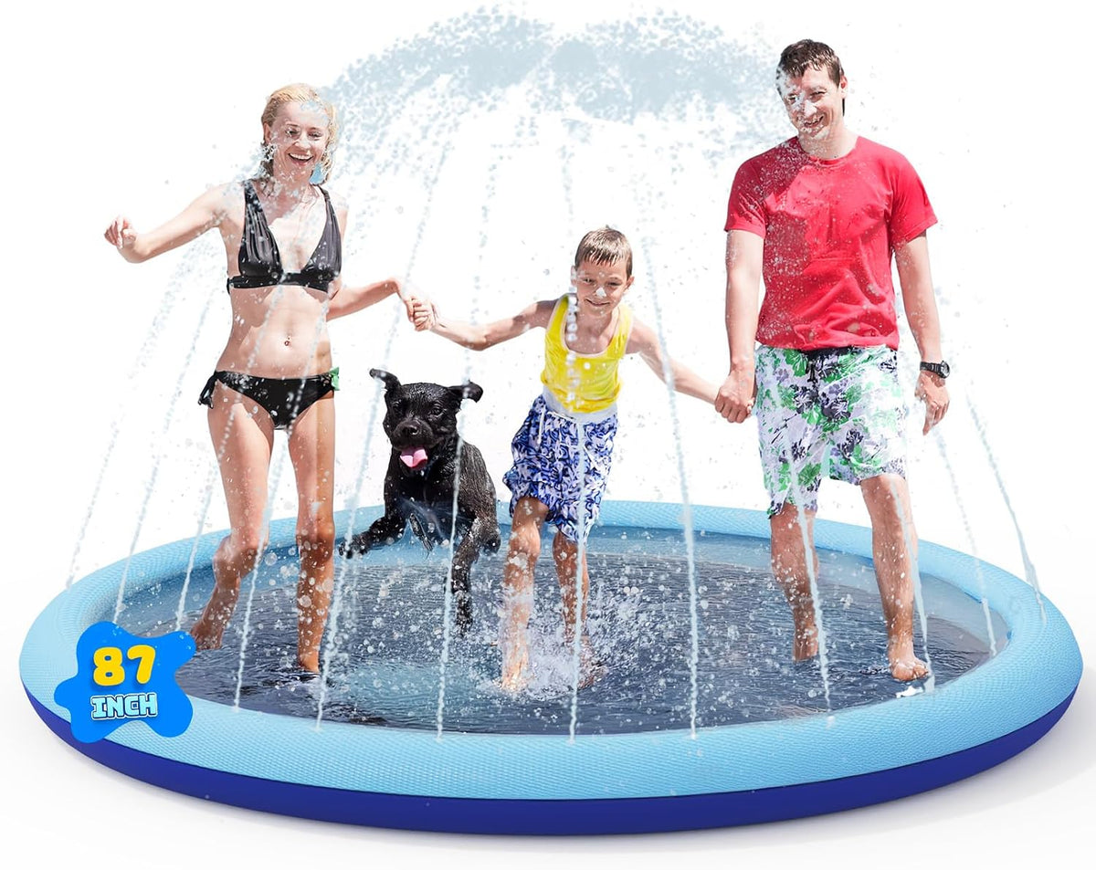 COMMOUDS 67 inch non-slip splash pad sprinkler for kids and dogs - view 2