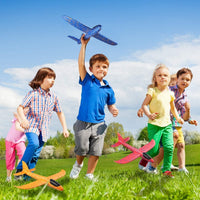 WenToyce 2 pack of 17.5 inch throwing foam airplanes with tail wing slots - view 5