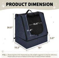 apollo walker Portable Cat Litter Box With Waterproof bag and Lid - Blue / Medium - image 2