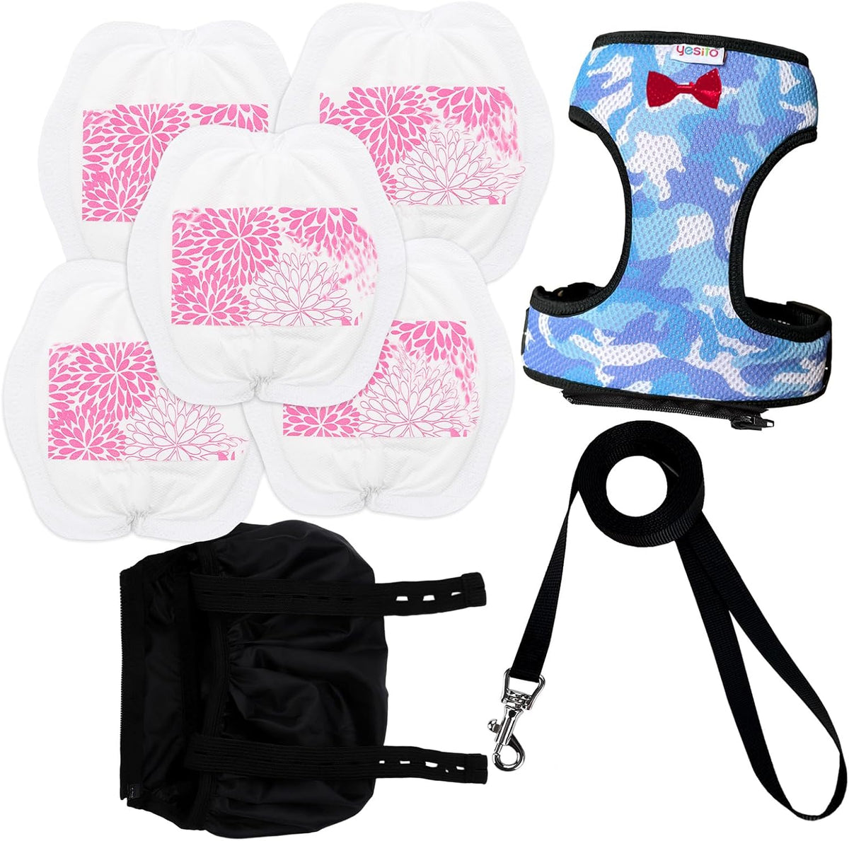 Adjustable Chicken Harness Diaper - Large / Camouflage blue
