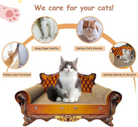 Luxury Cardboard Cat Scratcher Sofa Bed - Brown Crown - image 4