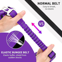 BWOGUE 2 Piece Dog Seat Belt for Car with Elastic Bungee Buffer Safety Seatbelt Car Headrest Restraint Wear Adjustable Metal Buckle Harness in Vehicle Travel for Pet