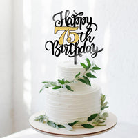 Happy 75th Birthday Cake Topper, 75th Birthday Cake Decorations – Fun for Kids & Family - Acrylic 75 - image 4
