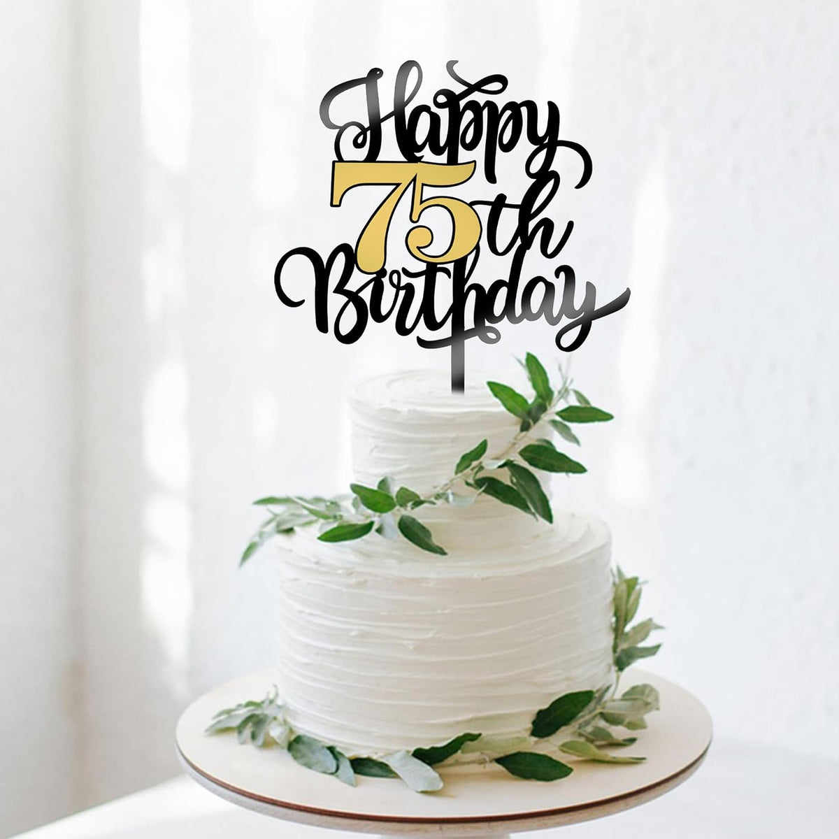 Happy 75th Birthday Cake Topper, 75th Birthday Cake Decorations – Fun for Kids & Family - Acrylic 75 - image 4