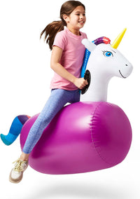 Hearthsong Hop N Go Inflatable Unicorn Riding Bouncy Hopping Toys - Unicorn / 1 Pack