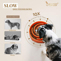 JASGOOD Slow Feeder Dogs Bowl for Large Medium Dogs - Large / Q-orange - image 3