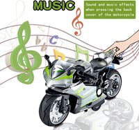 CYYSFIVQZ red 1:12 die cast motorcycle toy with lights, sounds and pull back motor - view 12