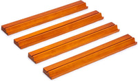 Yellow Mountain Imports chestnut wooden mahjong racks with magnetic pushers, set of 4, 18 inches - view 9
