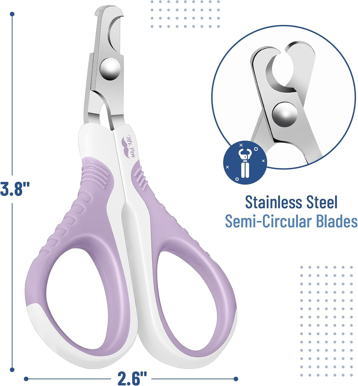 Mr. Pen, Cat Nail Clipper, Stainless Steel - Purple - image 2