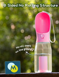 Portable Water Bottle for Small Dogs - Pink / 10oz - image 3