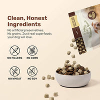 Superfood Nuggets- Premium, Freeze-Dried raw Dog Food Topper or Treat. Powerful Nutrient-Dense Ingredients. No Artificial additives. Duck and Kale Formula 8oz - 4pk Bundle