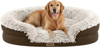 Miorun Fluffy Orthopedic Dog Beds Large Sized Dog - Coffee / L(43", UP to 90lbs)